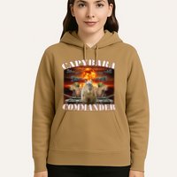 Capybara Commander Funny Capybara Warrior Hoodie