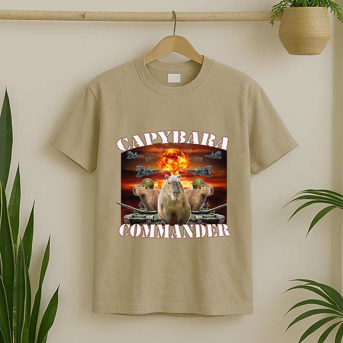 Capybara Commander Funny Capybara Warrior T-Shirt
