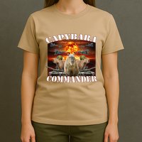 Capybara Commander Funny Capybara Warrior T-Shirt