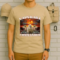 Capybara Commander Funny Capybara Warrior T-Shirt
