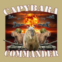 Capybara Commander Funny Capybara Warrior T-Shirt
