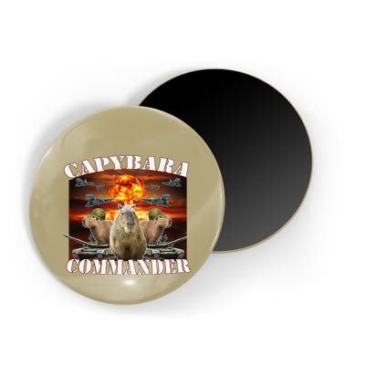 Capybara Commander Funny Capybara Warrior Magnet
