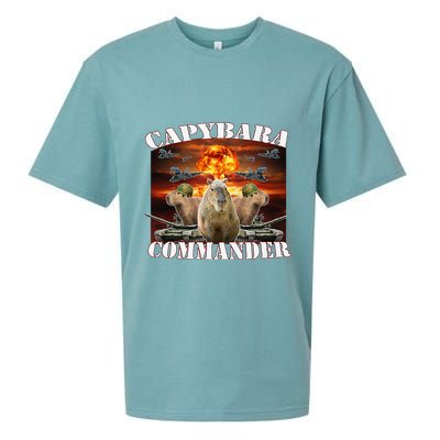 Capybara Commander Funny Capybara Warrior Sueded Cloud Jersey T-Shirt