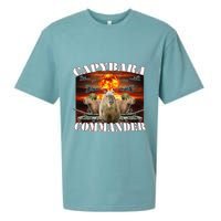 Capybara Commander Funny Capybara Warrior Sueded Cloud Jersey T-Shirt