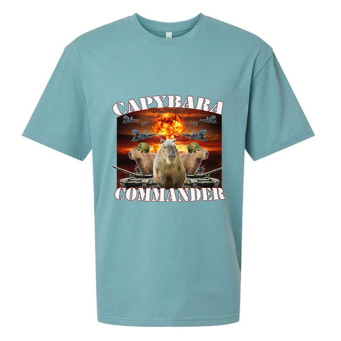 Capybara Commander Funny Capybara Warrior Sueded Cloud Jersey T-Shirt