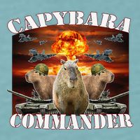 Capybara Commander Funny Capybara Warrior Sueded Cloud Jersey T-Shirt