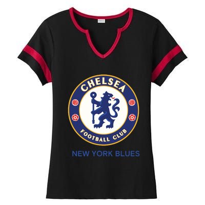 Cool Chelsea Football Club New York Blues Ladies Halftime Notch Neck Tee