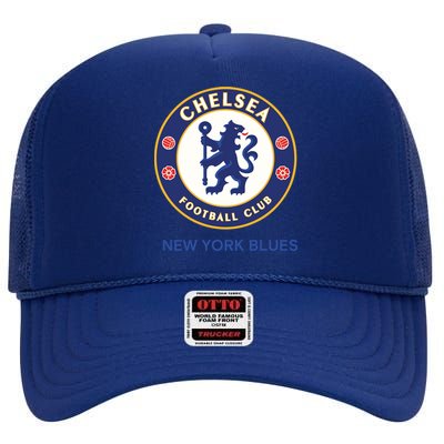 Cool Chelsea Football Club New York Blues High Crown Mesh Back Trucker Hat