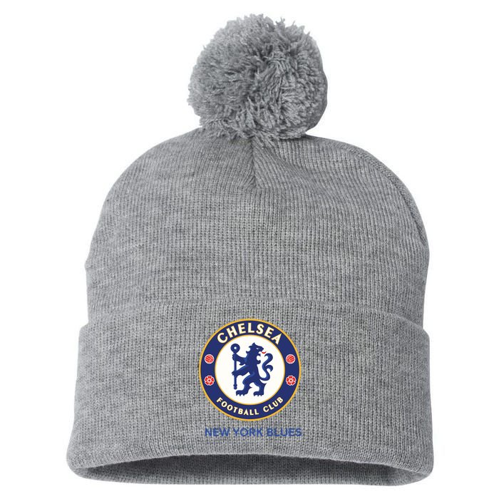 Cool Chelsea Football Club New York Blues Pom Pom 12in Knit Beanie