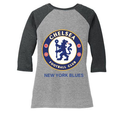 Cool Chelsea Football Club New York Blues Women's Tri-Blend 3/4-Sleeve Raglan Shirt