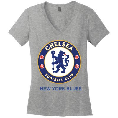 Cool Chelsea Football Club New York Blues Women's V-Neck T-Shirt