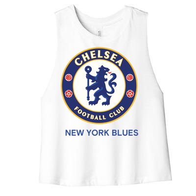 Cool Chelsea Football Club New York Blues Women's Racerback Cropped Tank