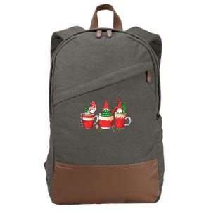 Christmas Coffee For Latte Cozy Winter Coffee Lovers Cotton Canvas Backpack