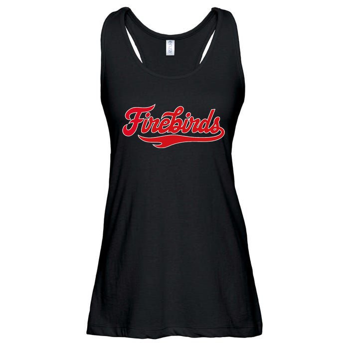 Carthage College Firebirds Classic Athletic Script Throwback Ladies Essential Flowy Tank