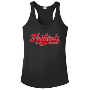 Carthage College Firebirds Classic Athletic Script Throwback Ladies PosiCharge Competitor Racerback Tank