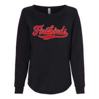 Carthage College Firebirds Classic Athletic Script Throwback Womens California Wash Sweatshirt