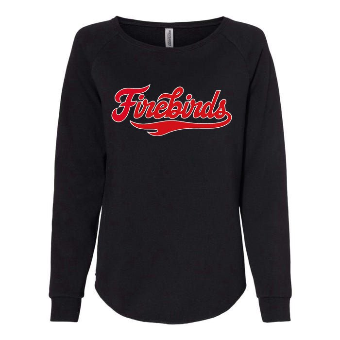 Carthage College Firebirds Classic Athletic Script Throwback Womens California Wash Sweatshirt