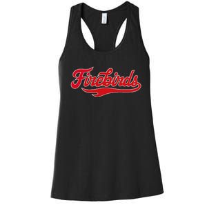 Carthage College Firebirds Classic Athletic Script Throwback Women's Racerback Tank