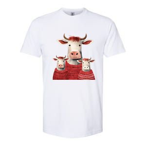 Christmas Cow Family Matching Outfit Softstyle CVC T-Shirt