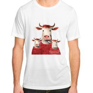 Christmas Cow Family Matching Outfit Adult ChromaSoft Performance T-Shirt