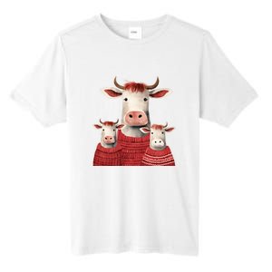 Christmas Cow Family Matching Outfit Tall Fusion ChromaSoft Performance T-Shirt