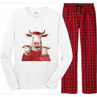 Christmas Cow Family Matching Outfit Long Sleeve Pajama Set