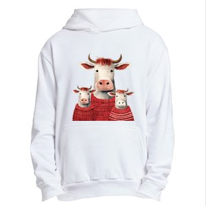 Christmas Cow Family Matching Outfit Urban Pullover Hoodie