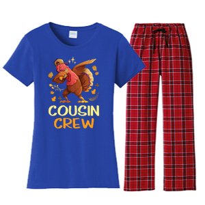 Cousin Crew Funny Thanksgiving Dinner Family Feast Time Gift Women's Flannel Pajama Set