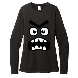 Creepy Carrots Face Halloween Funny Costume Womens CVC Long Sleeve Shirt