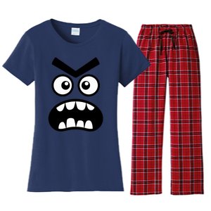 Creepy Carrots Face Halloween Funny Costume Women's Flannel Pajama Set