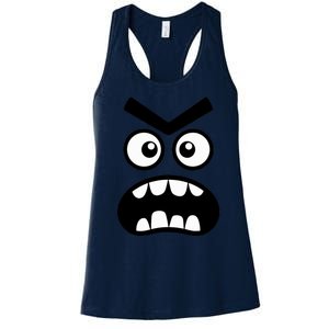 Creepy Carrots Face Halloween Funny Costume Women's Racerback Tank