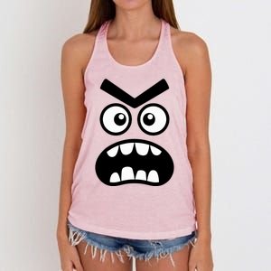 Creepy Carrots Face Halloween Funny Costume Women's Knotted Racerback Tank