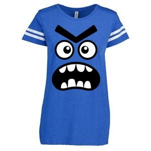 Creepy Carrots Face Halloween Funny Costume Enza Ladies Jersey Football T-Shirt