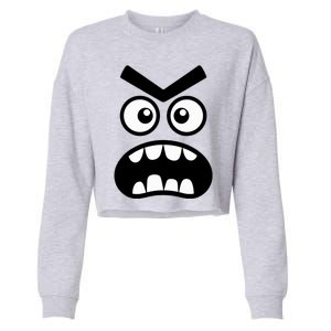 Creepy Carrots Face Halloween Funny Costume Cropped Pullover Crew