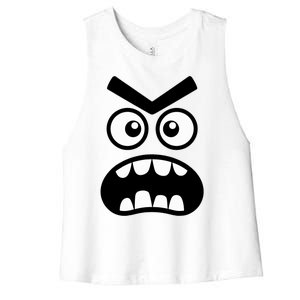 Creepy Carrots Face Halloween Funny Costume Women's Racerback Cropped Tank