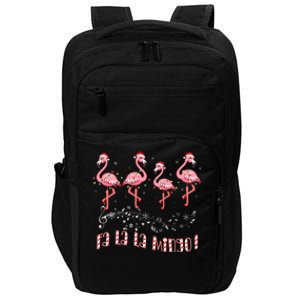 Candy Cane Flamingoes Fa La La Mingo Flamingo Christmas Impact Tech Backpack