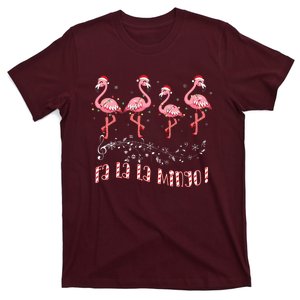 Candy Cane Flamingoes Fa La La Mingo Flamingo Christmas T-Shirt