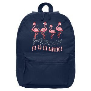 Candy Cane Flamingoes Fa La La Mingo Flamingo Christmas 16 in Basic Backpack