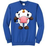 Cow Costume Funny Barnyard Cattle Dress Up Sweatshirt