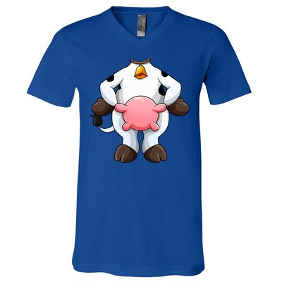 Cow Costume Funny Barnyard Cattle Dress Up V-Neck T-Shirt