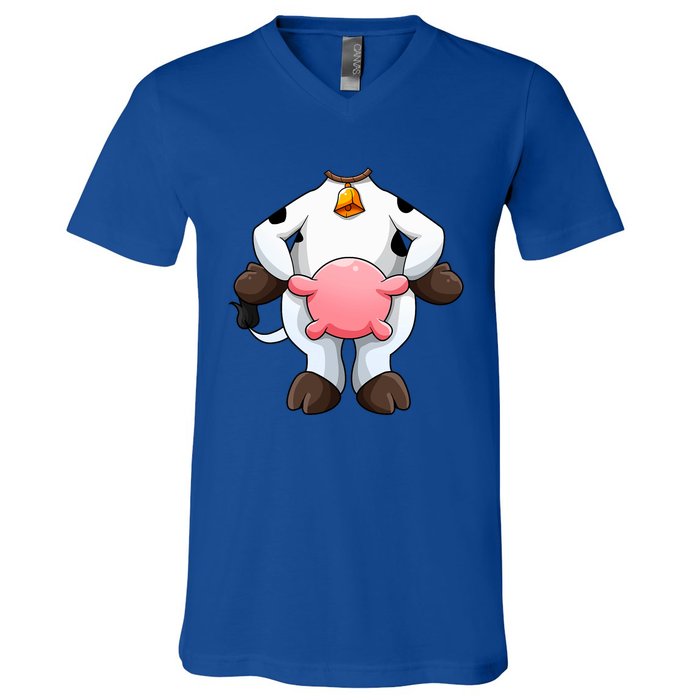 Cow Costume Funny Barnyard Cattle Dress Up V-Neck T-Shirt