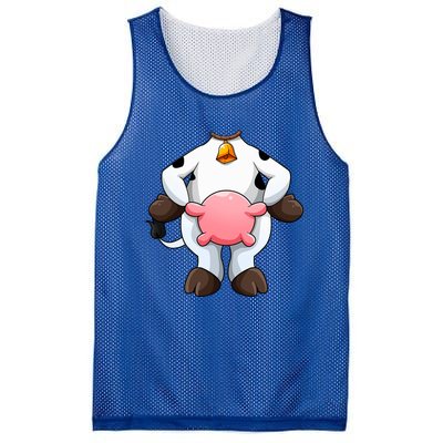 Cow Costume Funny Barnyard Cattle Dress Up Mesh Reversible Basketball Jersey Tank