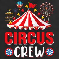 Circus Crew Funny Circus Staff Costume Circus 7 Panel Mesh Trucker Snapback Hat