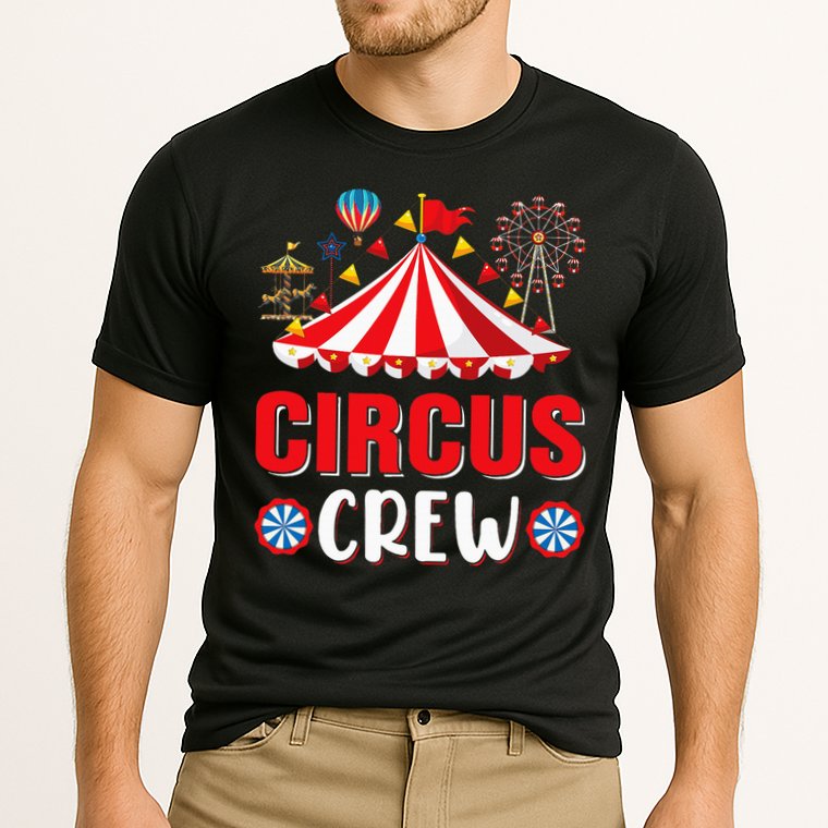 Circus Crew Funny Circus Staff Costume Circus Cooling Performance Crew T-Shirt