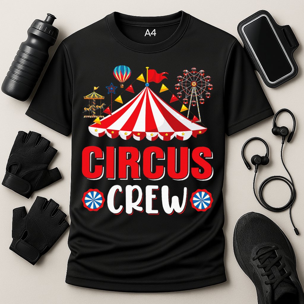 Circus Crew Funny Circus Staff Costume Circus Cooling Performance Crew T-Shirt