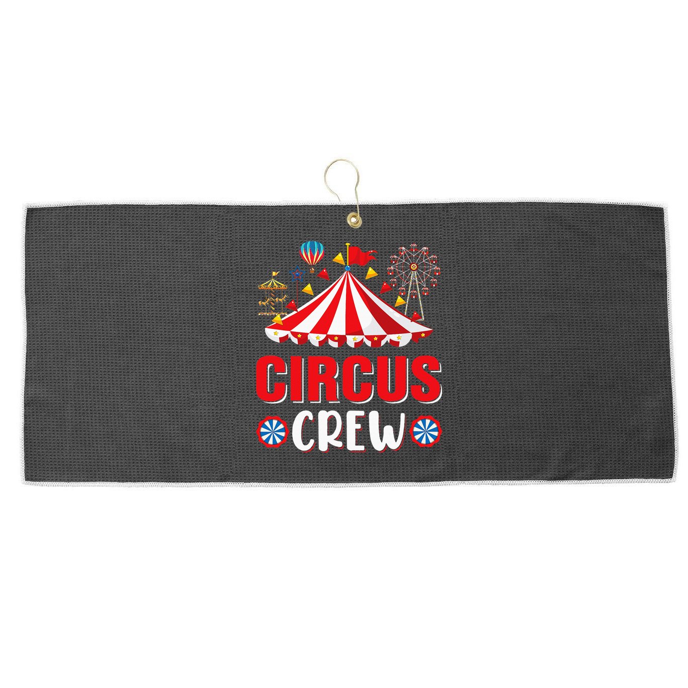 Circus Crew Funny Circus Staff Costume Circus Large Microfiber Waffle Golf Towel