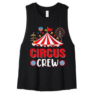 Circus Crew Funny Circus Staff Costume Circus Women's Racerback Cropped Tank