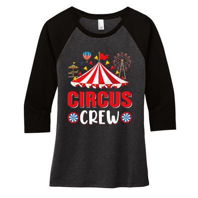 Circus Crew Funny Circus Staff Costume Circus Women's Tri-Blend 3/4-Sleeve Raglan Shirt