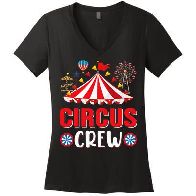 Circus Crew Funny Circus Staff Costume Circus Women's V-Neck T-Shirt