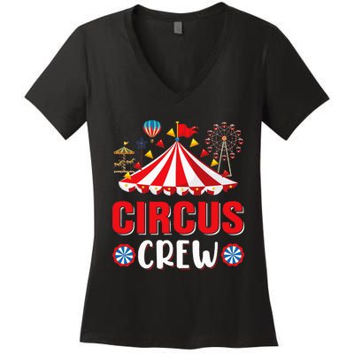 Circus Crew Funny Circus Staff Costume Circus Women's V-Neck T-Shirt